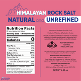 Purelife Himalayan Salt Pink Coarse - Gourmet Natural Crystal Rock Salt with Minerals in Glass Bottle with Ceramic Mill 4.23oz - CosmicElement