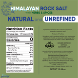 Purelife Himalayan Salt with Mixed Herbs & Spices- Gourmet Natural Crystal Rock Salt and Spice Blend with Minerals in Classy Glass Jar (10.6 Oz Bottle) - CosmicElement