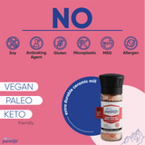 Purelife Himalayan Salt Pink Coarse - Gourmet Natural Crystal Rock Salt with Minerals in Glass Bottle with Ceramic Mill 4.23oz - CosmicElement