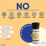 Purelife Himalayan Salt White Iodized Unrefined – Gourmet Natural Crystal Rock Salt with Minerals – From Mineral Balanced Part (WHITE) of Same Mine with Pink Salt (Coarse, 4.23 oz Ceramic Mill) - CosmicElement