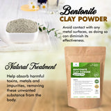 Cosmic Element Bentonite Clay Powder 100% Pure & Unrefined Calcium Bentonite Clay - Heavy Metal Detox and Cleanse ! Sourced from India - CosmicElement
