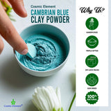 Cambrian Blue Clay Powder- 8 oz - CosmicElement