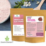 French Pink Montmorrillonite Clay Powder (French Rose Clay), Vegan Food Grade, Healing Clay for Face Mask Skin Care Detox, Clay Mask for Blackheads and Pores, 4 Ounce - Cosmic Element - CosmicElement