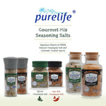 Purelife Himalayan Salt with Mixed Herbs & Spices- Gourmet Natural Crystal Rock Salt and Spice Blend with Minerals in Classy Glass Jar (10.6 Oz Bottle) - CosmicElement