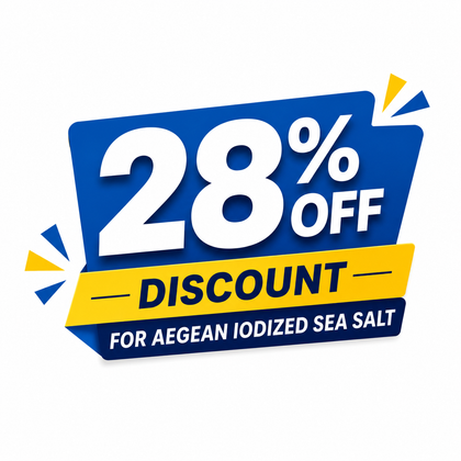 28% Discount for Aegean Iodized Sea Salt