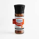 Purelife Himalayan Salt with HOT Chili Pepper- Gourmet Natural Crystal Rock Salt and Pepper Blend with Minerals in Classy Glass Jar (4 Oz Mill) - CosmicElement