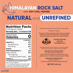 Purelife Himalayan Salt with HOT Chili Pepper- Gourmet Natural Crystal Rock Salt and Pepper Blend with Minerals in Classy Glass Jar (4 Oz Mill) - CosmicElement