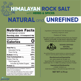 Purelife Himalayan Salt with Mixed Herbs & Spices- Gourmet Natural Crystal Rock Salt and Spice Blend with Minerals in Classy Glass Jar (3.7 Oz Mill)