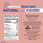 Purelife Anatolia Rock Salt Iodized - 1.76 lbs - CosmicElement