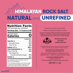 Purelife Himalayan Kosher Salt Pink Coarse Unrefined - Gourmet Natural Crystal Rock Salt with Minerals for Salt Mills & Grinders– 1.1 lbs - CosmicElement
