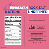Purelife Himalayan Kosher Salt Pink Coarse Unrefined - Gourmet Natural Crystal Rock Salt with Minerals for Salt Mills & Grinders– 1.1 lbs - CosmicElement