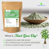 French Green Clay – Montmorillonite Ultra Soft Powder, Vegan Cosmetic Grade, Face Mask & Skin Detox – Cosmic Element