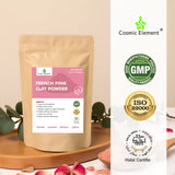 French Pink Montmorrillonite Clay Powder (French Rose Clay), Vegan Food Grade, Healing Clay for Face Mask Skin Care Detox, Clay Mask for Blackheads and Pores, 4 Ounce - Cosmic Element