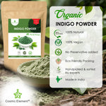 Indigo Powder Hair Color Powder, Hair Color Powder Natural Hair Dye, Vegan Powder for Hair Growth, Natural Hair Color for Men and Women, Non GMO - Cosmic Element