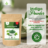 Indigo Powder Hair Color Powder, Hair Color Powder Natural Hair Dye, Vegan Powder for Hair Growth, Natural Hair Color for Men and Women, Non GMO - Cosmic Element