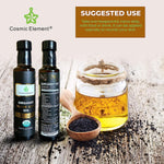 USDA Organic Black Seed Oil 8.4 Fl Oz Certified 100% Virgin, Cold Pressed, Glass Bottle, Omega 3 6 9 - Nigella Sativa Black Cumin - Antioxidant for Immune Support, Joints, Digestion, Hair & Skin - CosmicElement