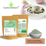 French Green Clay European Montmorillonite Ultra Soft Clay Powder , Vegan Cosmetic Grade, Healing Clay for Face Mask Skin Care Detox, Clay Mask for Blackheads and Pores, 4 ounce - Cosmic Element - CosmicElement