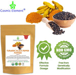 Cosmic Element Turmeric Black Pepper Powder, Curcumin with Bioperine, Promotes Healthy Stress and Inflammatory Response, Organic, Vegan, Gluten-Free, Non-GMO (4 Oz) - CosmicElement