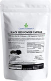 Cosmic Element Black Seed Powder Capsules - Source of Omega 3 6 9 - Nigella Sativa Black Cumin Seeds - Super antioxidant for Immune Support, Joints, Digestion, Hair & Skin - 120 Vegetable Powder Caps - CosmicElement