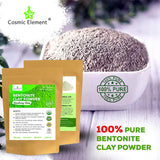 Cosmic Element Bentonite Clay Powder 100% Pure & Unrefined 1 lbs/16 Ounce Premium Calcium Bentonite Clay - Heavy Metal Detox and Cleanse ! Sourced from India - CosmicElement