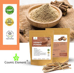 100% Pure Cosmic Element Licorice Root Powder - Pure Glycyrrhiza glabra | Mulethi | Yashtimadhu- - Natural, Halal and ISO Certified, Natural Expectorant, Soothes Sore Throat, Candy Flavoring Agent, Superfood - 8oz (227g) - CosmicElement