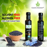 USDA Organic Black Seed Oil 8.4 Fl Oz Certified 100% Virgin, Cold Pressed, Glass Bottle, Omega 3 6 9 - Nigella Sativa Black Cumin - Antioxidant for Immune Support, Joints, Digestion, Hair & Skin - CosmicElement