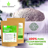 Cosmic Element Bentonite Clay Powder 100% Pure & Unrefined 1 lbs/16 Ounce Premium Calcium Bentonite Clay - Heavy Metal Detox and Cleanse ! Sourced from India - CosmicElement