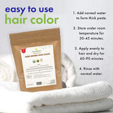 Cosmic Element USDA Organic Henna Hair & Beard Color / Dye - Chemicals Free Hair Coloring Powder with Assorted Shades (4oz, Light Brown) - CosmicElement