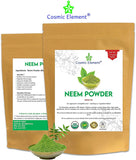 Cosmic Element Pure Neem Powder | Pure Wild Crafted Neem Leaf Powder | Very Bitter Neem Supplement for Hair, Skin, Nails and Detox - Azadirachta Indica (4 oz) - CosmicElement