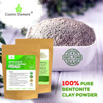 Cosmic Element Bentonite Clay Powder 100% Pure & Unrefined 1 lbs/16 Ounce Premium Calcium Bentonite Clay - Heavy Metal Detox and Cleanse ! Sourced from India - CosmicElement