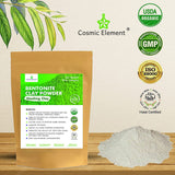 Cosmic Element Bentonite Clay Powder 100% Pure & Unrefined 1 lbs/16 Ounce Premium Calcium Bentonite Clay - Heavy Metal Detox and Cleanse ! Sourced from India - CosmicElement