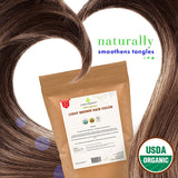 Cosmic Element USDA Organic Henna Hair & Beard Color / Dye - Chemicals Free Hair Coloring Powder with Assorted Shades (4oz, Light Brown) - CosmicElement