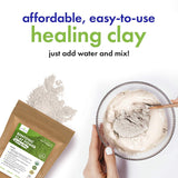 Calcium Bentonite Clay Powder, Vegan Bentonite Clay Food Grade, Healing Clay for Face Mask Skin Care Detox, Clay Mask for Blackheads and Pores, 8 ounce - Cosmic Element - CosmicElement