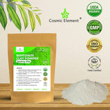 Cosmic Element Bentonite Clay Powder 100% Pure & Unrefined 1 lbs/16 Ounce Premium Calcium Bentonite Clay - Heavy Metal Detox and Cleanse ! Sourced from India - CosmicElement