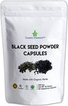 Cosmic Element Black Seed Powder Capsules - Source of Omega 3 6 9 - Nigella Sativa Black Cumin Seeds - Super antioxidant for Immune Support, Joints, Digestion, Hair & Skin - 120 Vegetable Powder Caps - CosmicElement