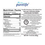Purelife Himalayan Salt White Iodized Unrefined – From Mineral Balanced Part (WHITE) of Same Mine with Pink Salt (Fine, 1.1 lbs Pack) - CosmicElement