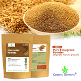 USDA CERTIFIED Organic Fenugreek TRIGONELLA FOENUM Powder , Methi Seeds, Gluten Free, Non GMO, Non Irradiated (100% NATURAL , ORGANICALLY GROWN ) - 4 Oz - CosmicElement