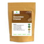 USDA CERTIFIED Organic Fenugreek TRIGONELLA FOENUM Powder , Methi Seeds, Gluten Free, Non GMO, Non Irradiated (100% NATURAL , ORGANICALLY GROWN ) - 4 Oz - CosmicElement