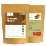 USDA CERTIFIED Organic Fenugreek TRIGONELLA FOENUM Powder , Methi Seeds, Gluten Free, Non GMO, Non Irradiated (100% NATURAL , ORGANICALLY GROWN ) - 4 Oz - CosmicElement