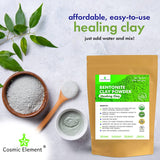 Cosmic Element Bentonite Clay Powder 100% Pure & Unrefined 1 lbs/16 Ounce Premium Calcium Bentonite Clay - Heavy Metal Detox and Cleanse ! Sourced from India - CosmicElement