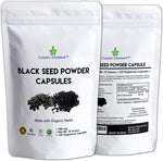 Cosmic Element Black Seed Powder Capsules - Source of Omega 3 6 9 - Nigella Sativa Black Cumin Seeds - Super antioxidant for Immune Support, Joints, Digestion, Hair & Skin - 120 Vegetable Powder Caps - CosmicElement