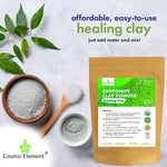 Cosmic Element Bentonite Clay Powder 100% Pure & Unrefined 1 lbs/16 Ounce Premium Calcium Bentonite Clay - Heavy Metal Detox and Cleanse ! Sourced from India - CosmicElement