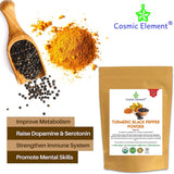 Cosmic Element Turmeric Black Pepper Powder, Curcumin with Bioperine, Promotes Healthy Stress and Inflammatory Response, Organic, Vegan, Gluten-Free, Non-GMO (4 Oz) - CosmicElement
