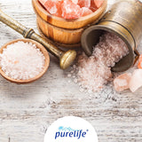 Purelife Himalayan Salt Pink Coarse - Gourmet Natural Crystal Rock Salt with Minerals in Glass Bottle with Ceramic Mill 4.23oz - CosmicElement